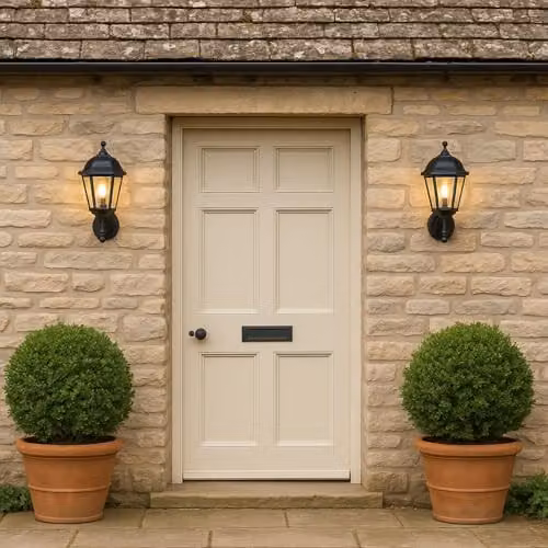 CGC Lighting Black Outdoor Wall Lantern with PIR Motion Sensor and Transparent Diffuser – 4