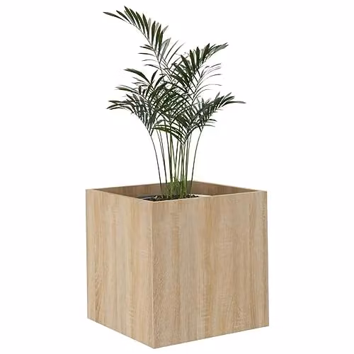 vidaXL Square Planter Box in Brown Wood, W/D/H: 40 x 40 x 40 cm – 2