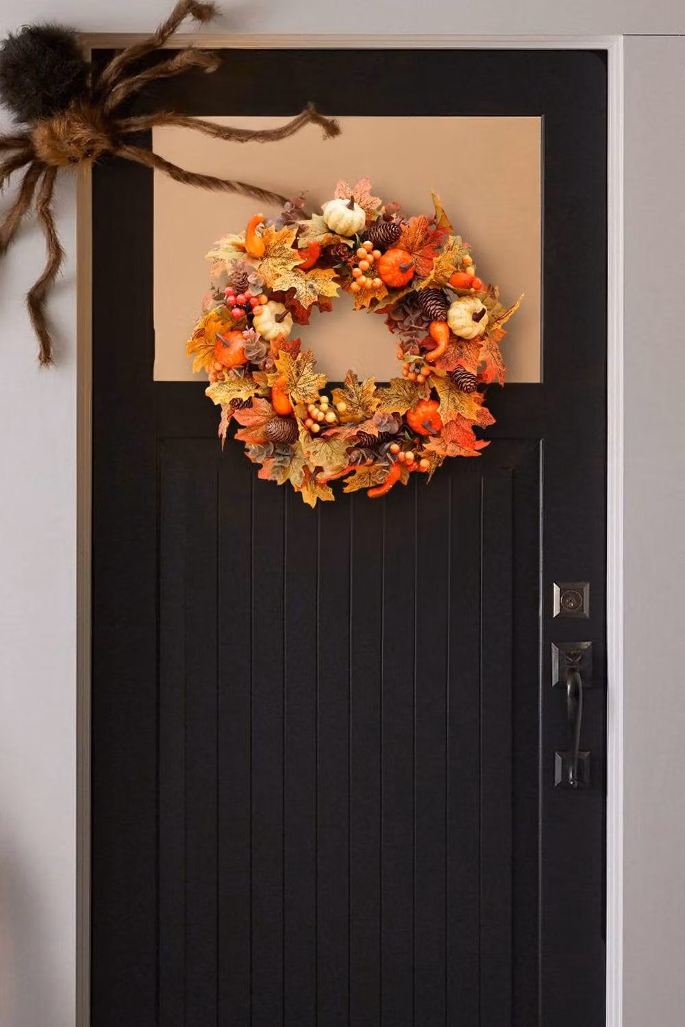 Garden Sanctuary Orange Artificial Floral Wreath for Autumn and Halloween Decor – 2