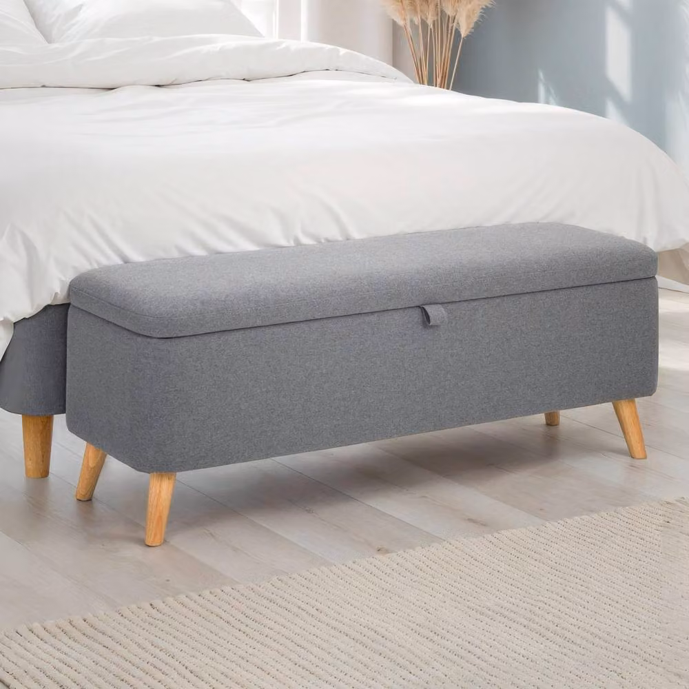 Cheshire Premium Nordica Upholstered Blanket Box in Grey – 3