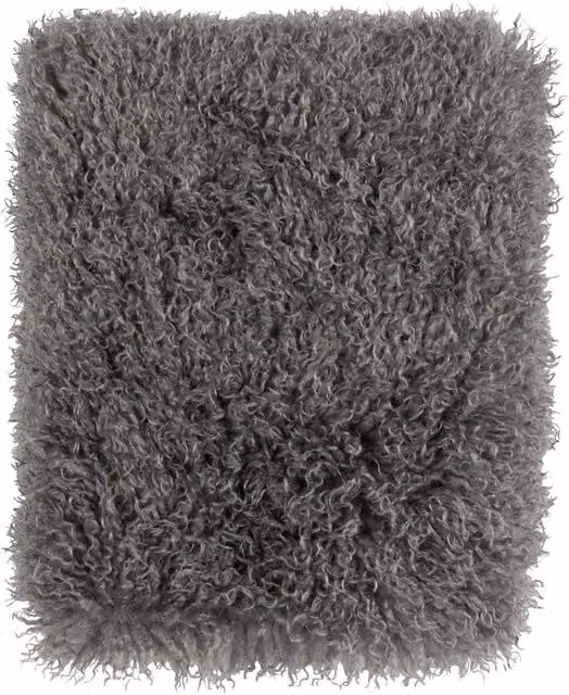 Furn Rowan Reversible Double Face Faux Fur Throw in Grey, W: 130 cm, L: 180 cm – 1
