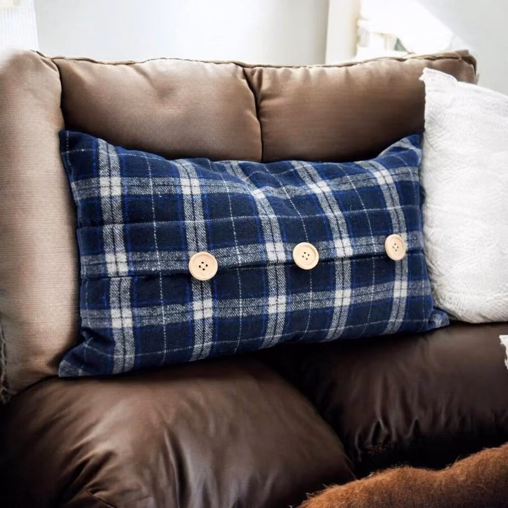 Minster Blue Rectangular Cushion Cover, W: 50 cm, H: 30 cm – 5