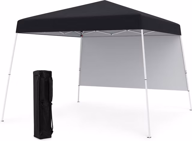 COSTWAY Pop Up Freestanding Sports Canopy Tent, Black, W: 300 cm, D: 262 cm, H: 300 cm