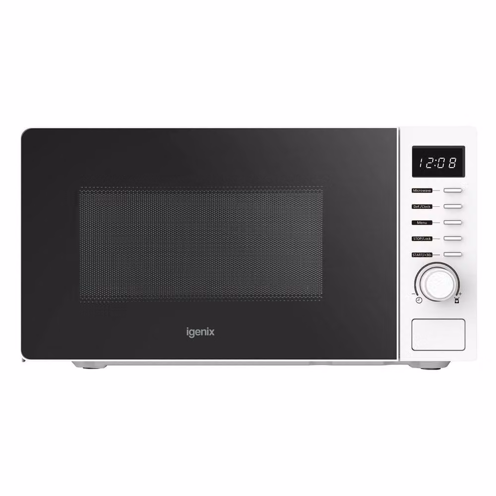 Igenix 20L Solo Digital Countertop Microwave in White – 2