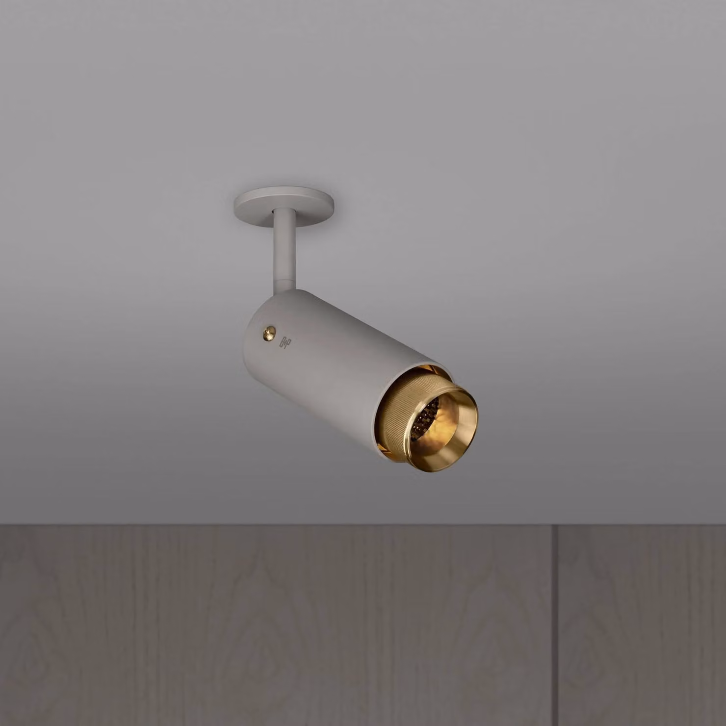 Buster + Punch Exhaust Spot Linear Knurl Ceiling Light in Grey Stone