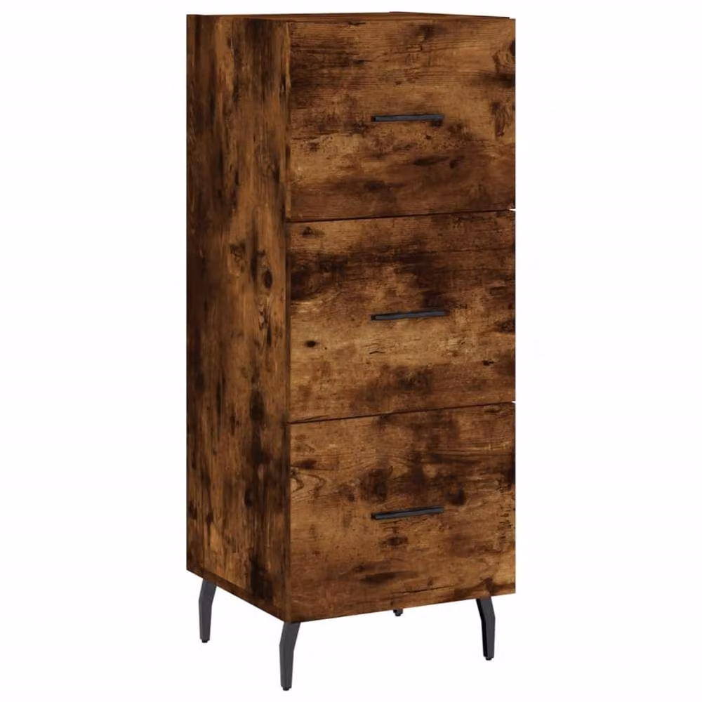 Berkfield Home Smoked Oak Sideboard in Brown, W/D/H: 34.5 x 34.0 x 90.0 cm – 3