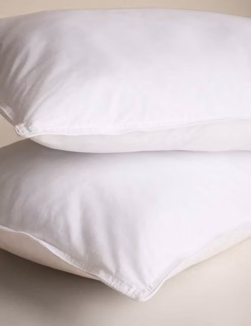 M&S 2 Pack Ultimate Comfort White Cotton Medium Pillows