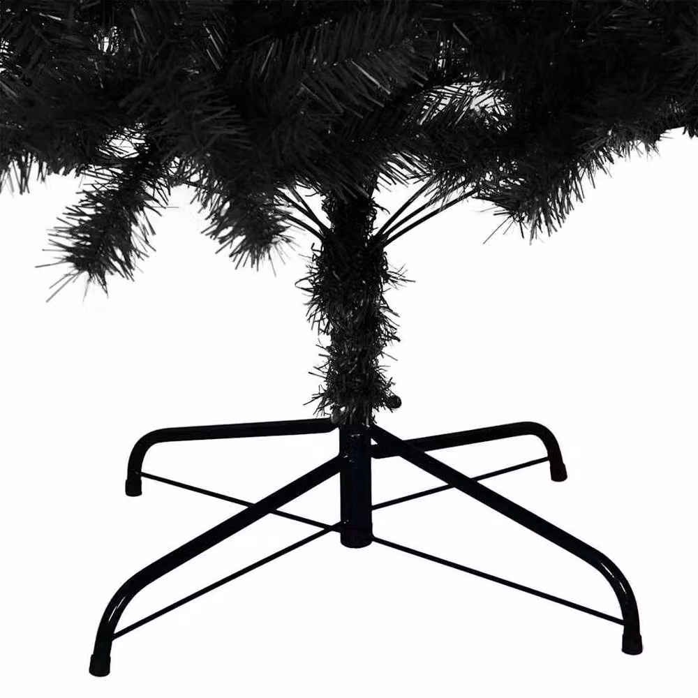 Berkfield Home Artificial Black Christmas Tree with Stand, Height: 180 cm – 5
