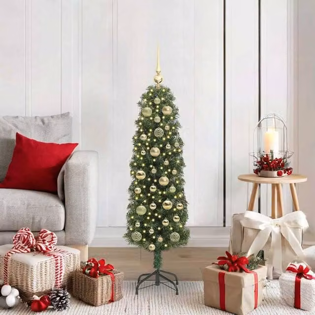 Berkfield Home Artificial Christmas Tree with 150 LEDs and Stand, Green, Height: 120 cm – 1