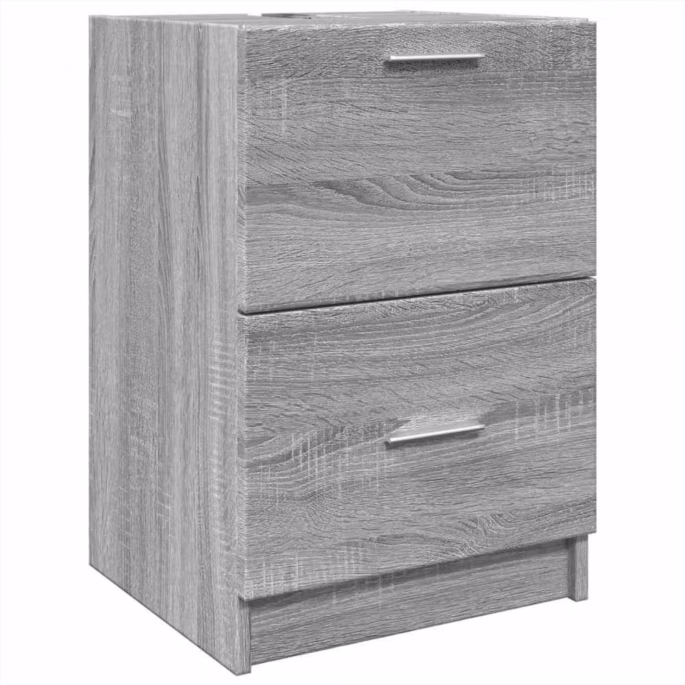 Berkfield Home Grey Sonoma Sink Cabinet W: 40 cm, D: 37 cm, H: 59 cm – 2