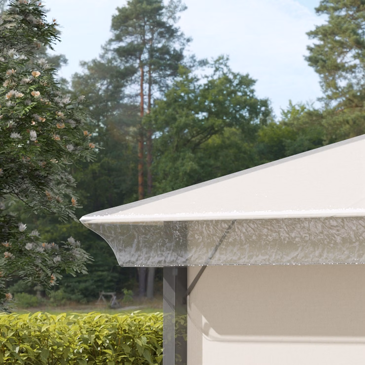 Outsunny Transparent Waterproof Gazebo Protective Cover for Canopy and Tents, W x W: 300 x 300 cm – 6