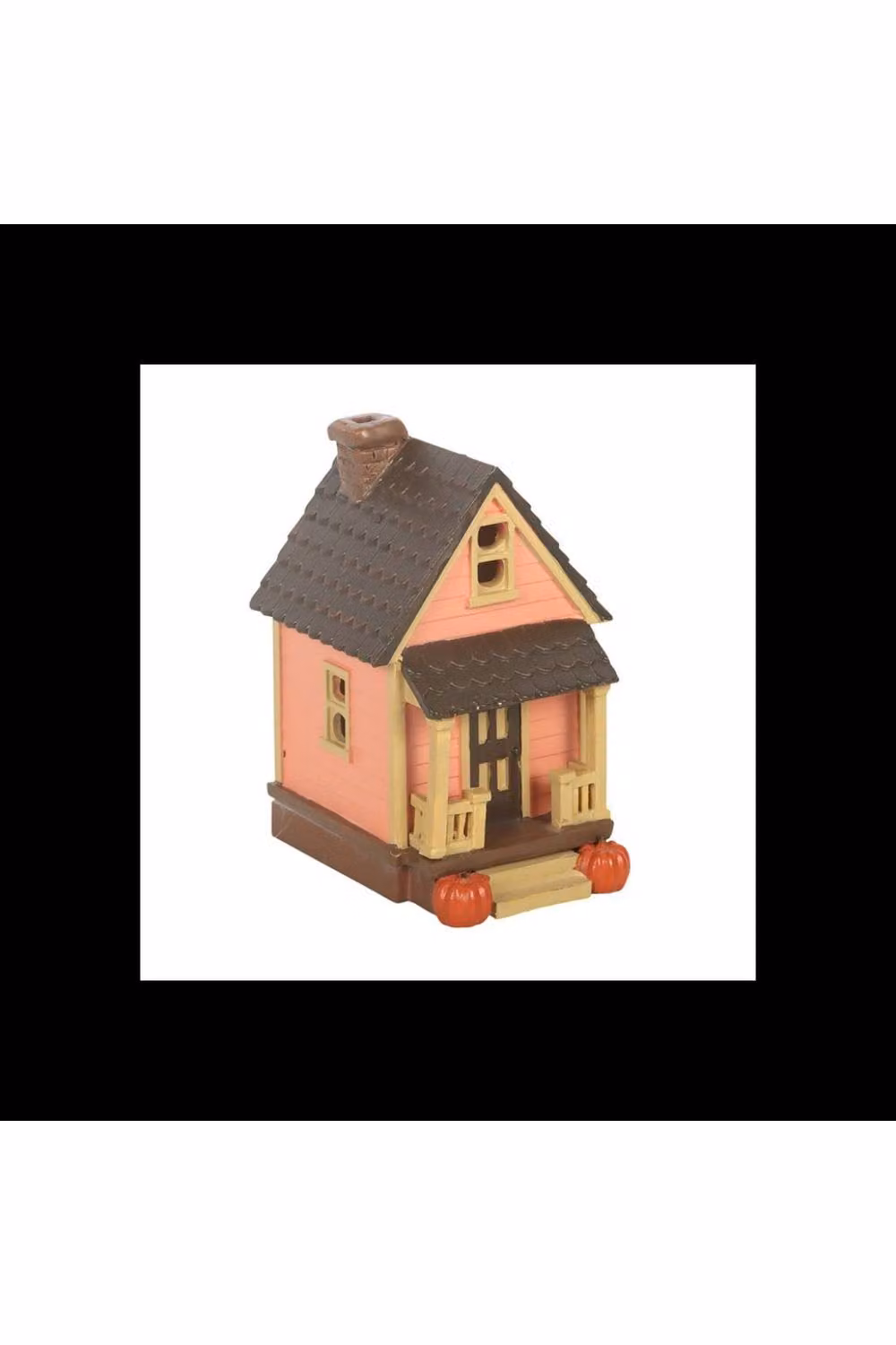 KDMD Pink LED Light Up Resin House Decoration with Pumpkin in Dusty Pink – 2