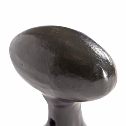 Hammer and Tongs Oval Rim and Mortice Door Knob in Matt Black Iron – 2
