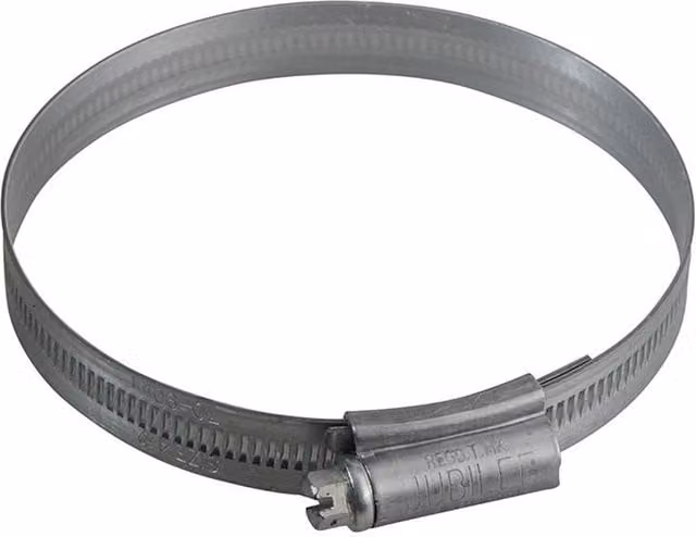 Jubilee Zinc Plated Steel Hose Clip in Metallic Silver