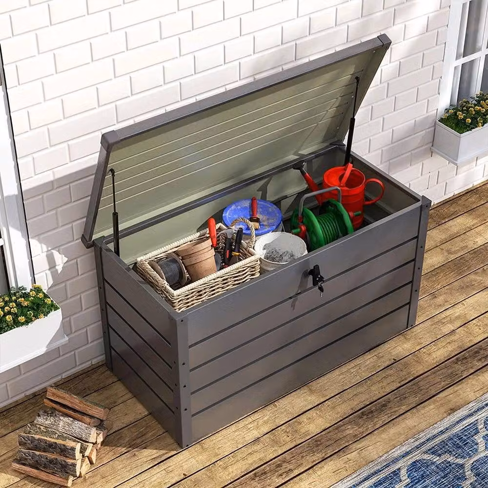 Kelvenix Large 350L Outdoor Storage Box in Grey – 4
