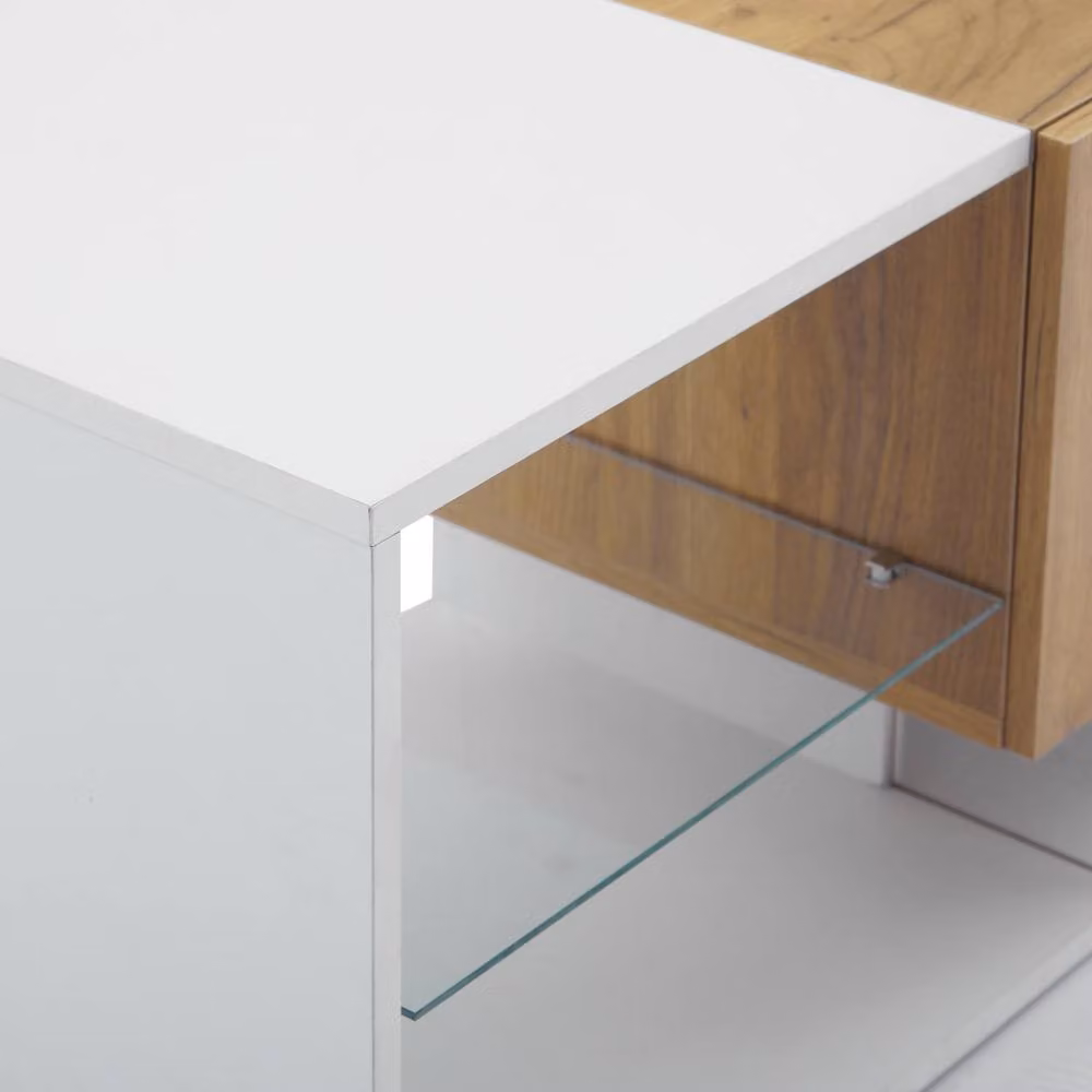 Merax Modern White LED TV Stand for TVs up to 70 Inch – 7