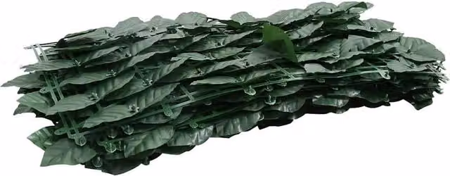 Berkfield Home Green Balcony Cover with Dark Green Leaves, W: 400 cm, H: 150 cm