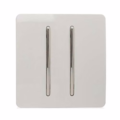 Trendi Modern Plastic Flush Switch in White or Black – 1