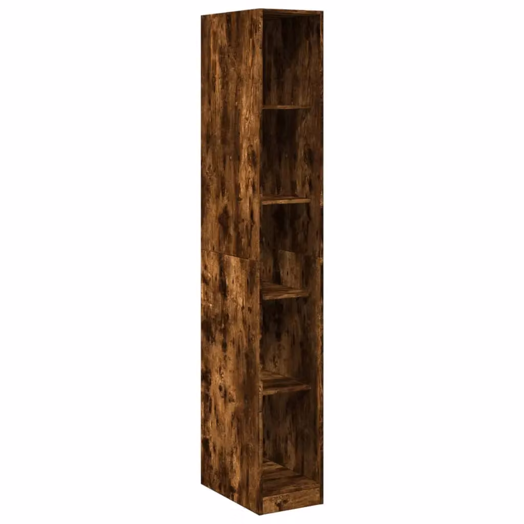 Berkfield Home Smoked Oak Wardrobe in Brown, W/D/H: 30 x 50 x 200 cm – 2