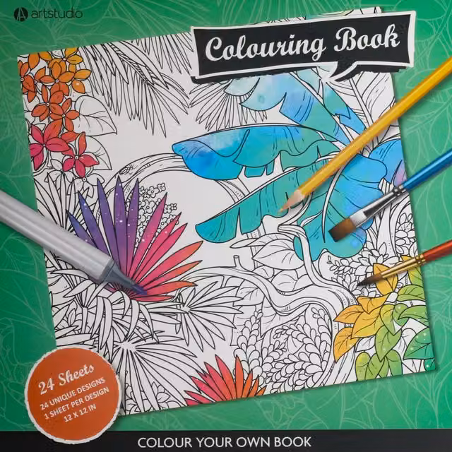 Art Studio Multicolour Paper Colouring Book