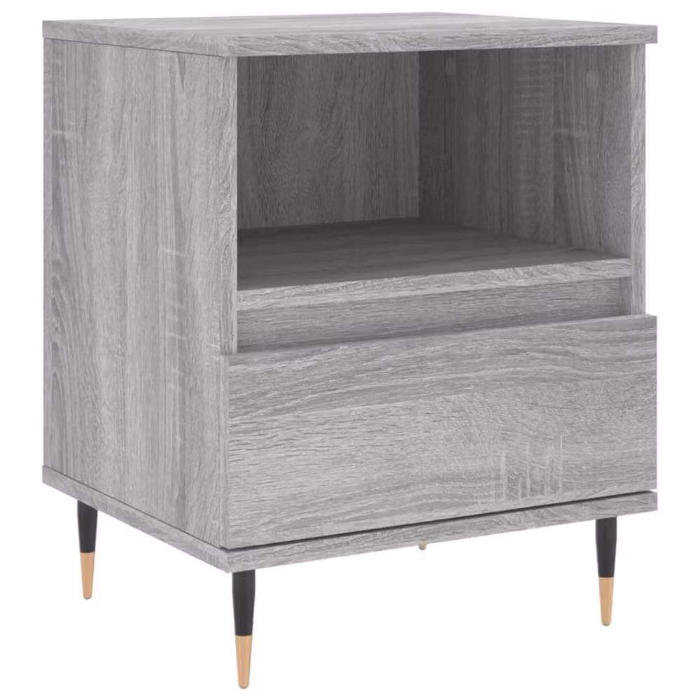 Berkfield Home Modern Bedside Cabinet in Grey Sonoma, W/D/H: 40 x 35 x 50 cm – 3