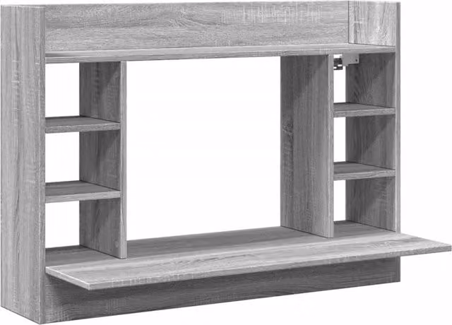 Berkfield Home Grey Sonoma Wall-Mounted Writing Desk, W: 105 cm, D: 48 cm, H: 75 cm
