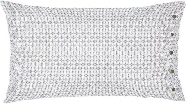 Bedeck of Belfast Elswyth Pair of Standard Cotton Percale Pillowcases, Green