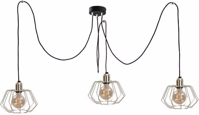 Netlighting Laya Cluster Pendant Ceiling Light in Gold/Brass with 3x E27 Sockets