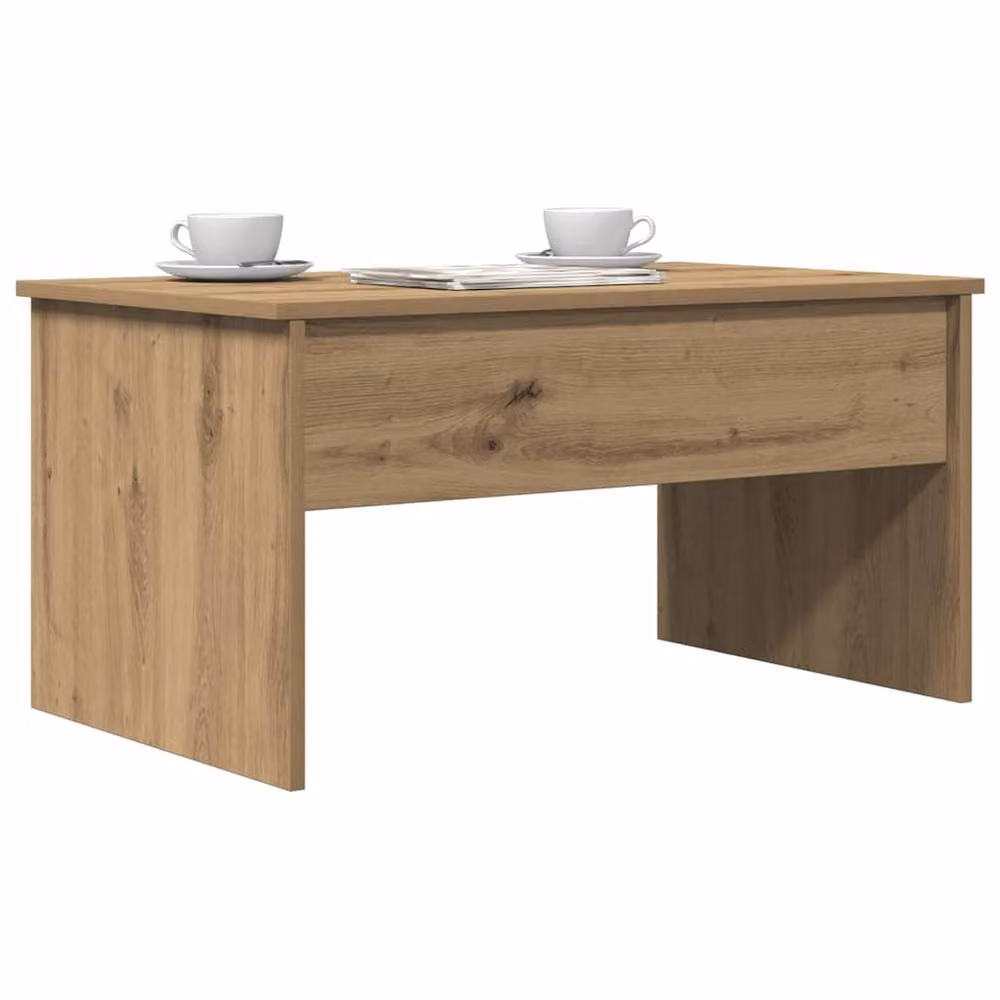 Berkfield Home Artisan Oak Coffee Table in Brown with Lift Mechanism, W: 80 cm, D: 50.5 cm, H: 41.5 cm – 2