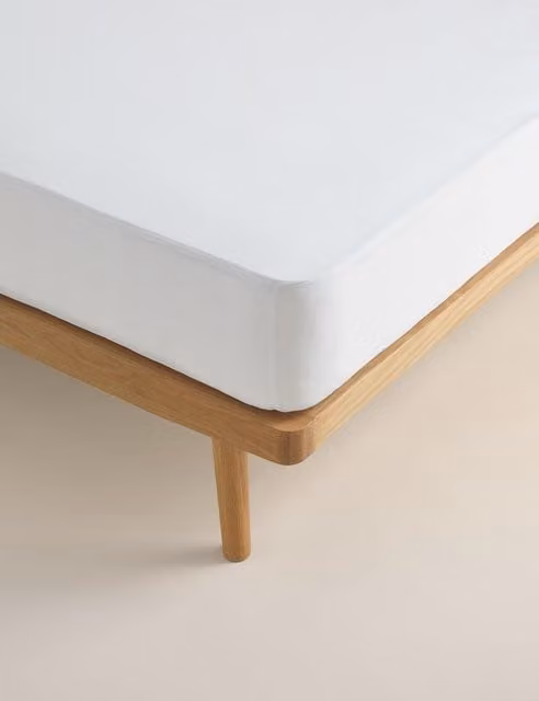 M&S White Pure Cotton Waterproof Extra Deep Single Mattress Protector