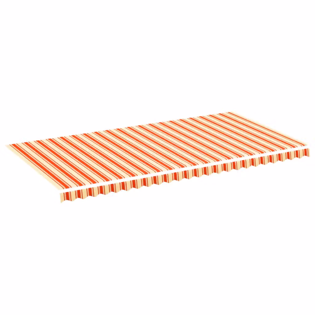 Berkfield Home Replacement Awning Fabric in Yellow and Orange Polyester, W: 6 m, D: 3 m – 2