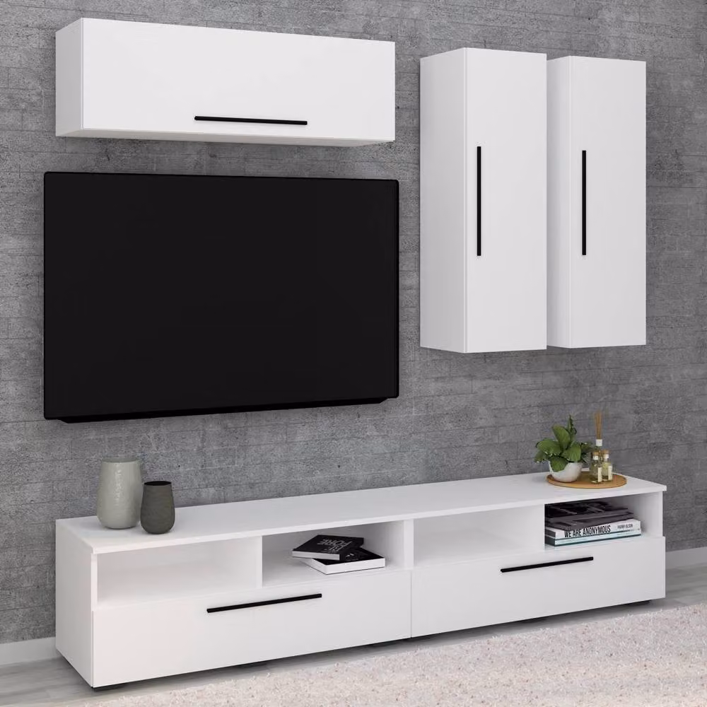 VCM Arila L Wood Wall Cabinet in White – 1