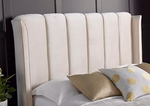 Bedmaster Aurora Velvet Ottoman Storage Bed in Grey, W/D/H: 140 x 200 cm – 2