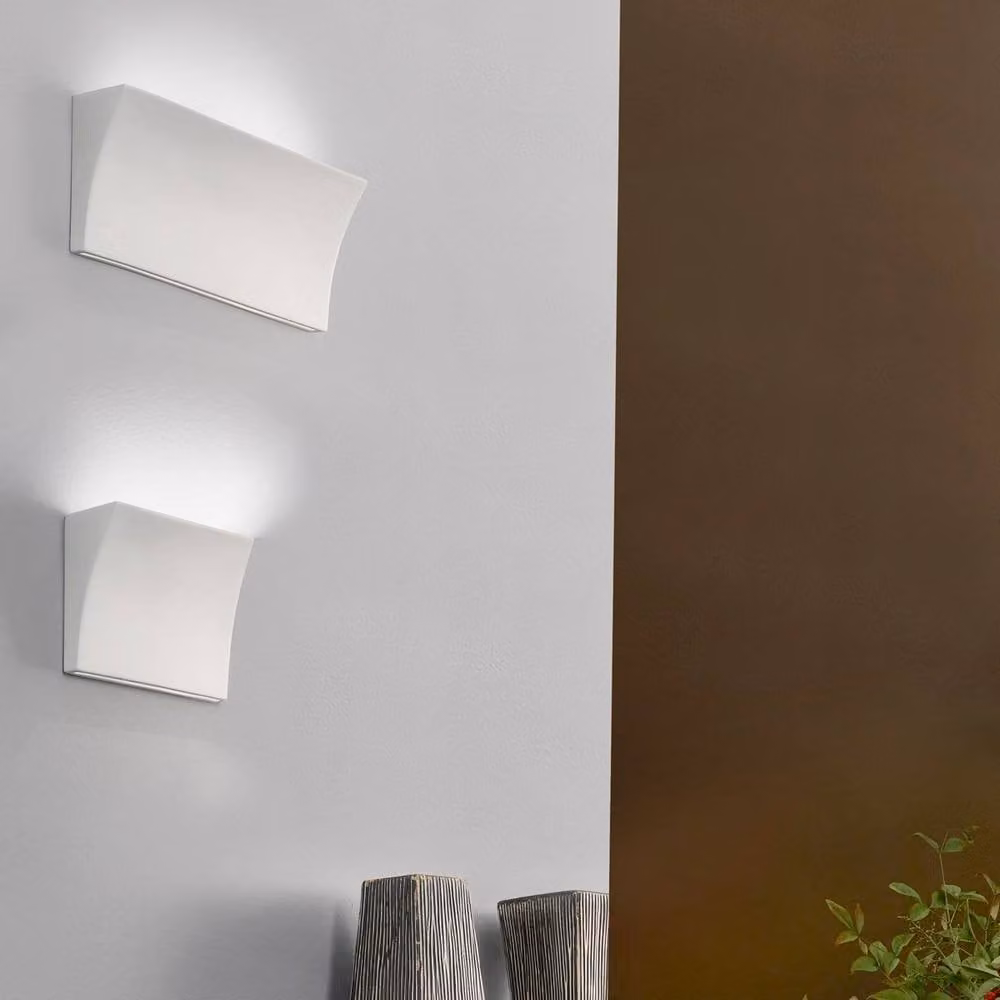 Netlighting Delon Lifestyle White Ceramic Plaster Wall Light with 2x G9 Bulbs – 2