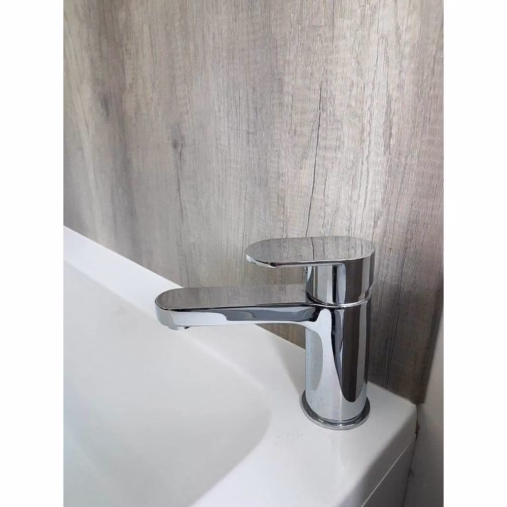 FLAVORA Modern Square Basin Sink Mixer in Polished Chrome Silver with Sensor and Pop-up Waste, W: 52 cm – 2