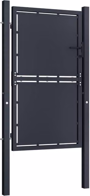 Berkfield Home Steel Swing Garden Gate in Anthracite Grey, W: 100 cm, H: 125 cm