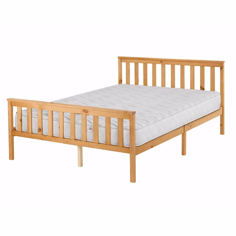 Aspire Bramford Solid Wood Bed Frame and Hybrid Memory Foam Mattress Set in Brown, Size: 180 x 200 cm – 2