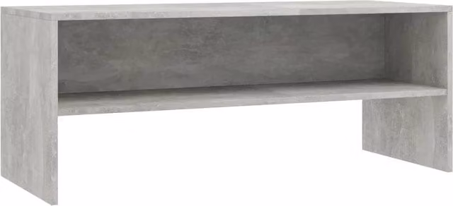 Berkfield Home TV Cabinet in Concrete Grey, W/D/H: 100 x 40 x 40 cm