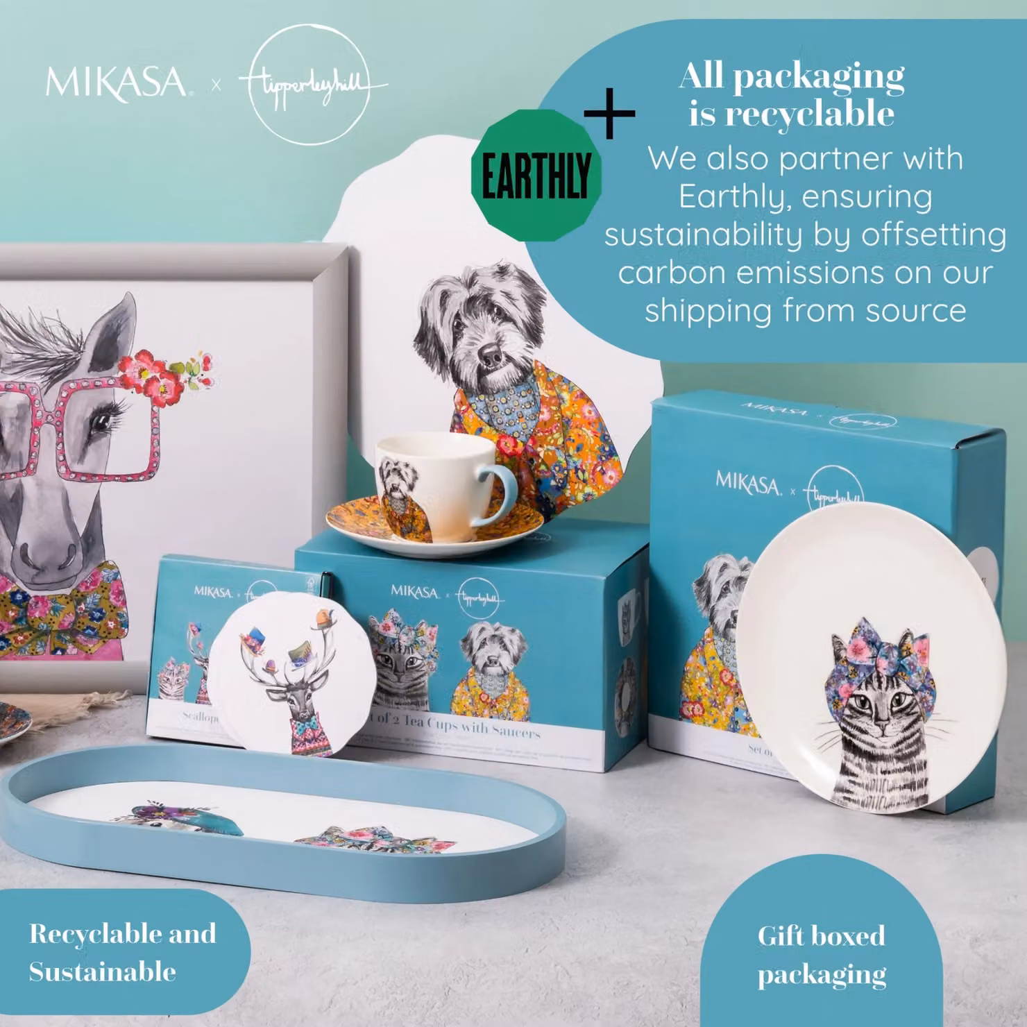 Mikasa Tipperleyhill Porcelain Egg Cups, Puppy Design, Set of Two, White and Multicolour – 6