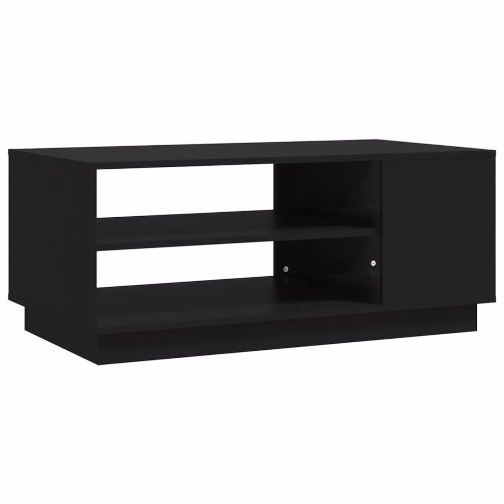 Berkfield Home Modern Black Rectangular Coffee Table in Engineered Wood W/D/H: 102 x 55 x 43 cm – 2