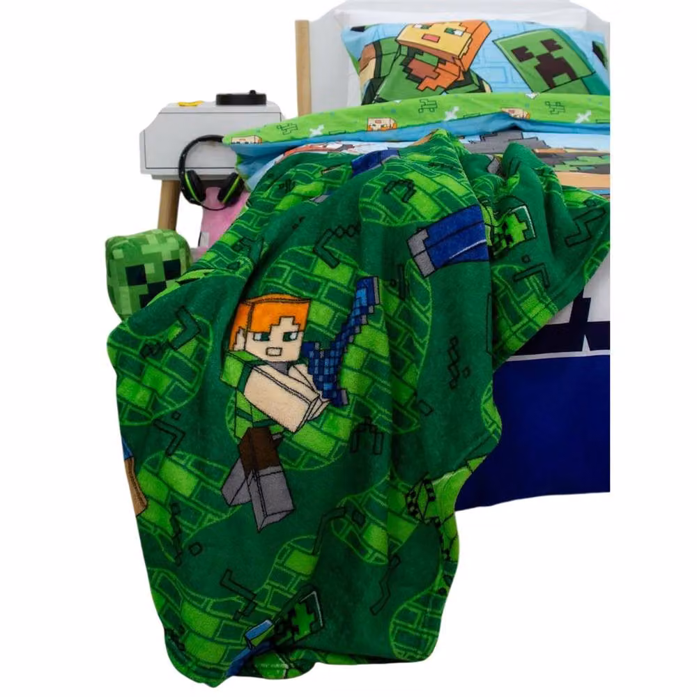 Minecraft Multicolour Fluffy Fleece Blanket for Children – 4