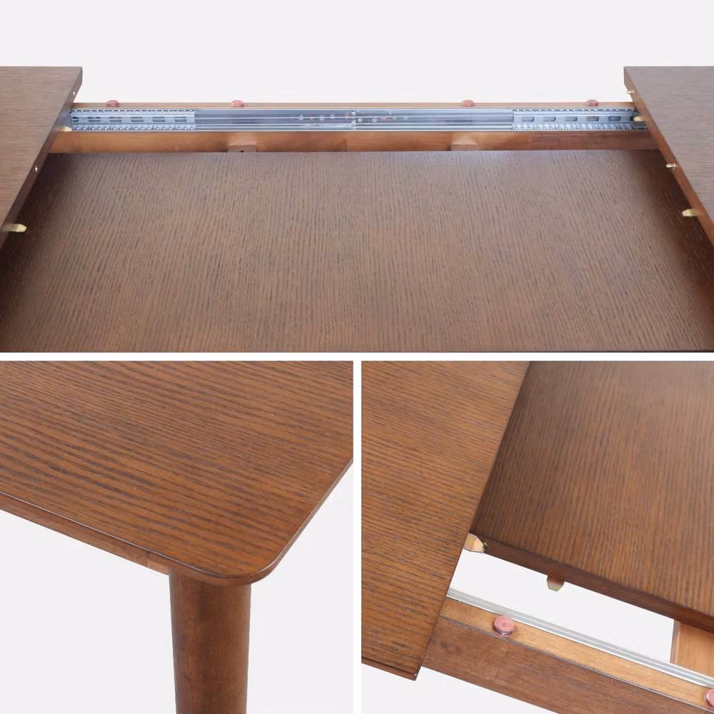 sweeek Modern Extendable Rectangular Dining Table, Dark Brown, W/D/H: 180 x 90 x 75 cm – 2