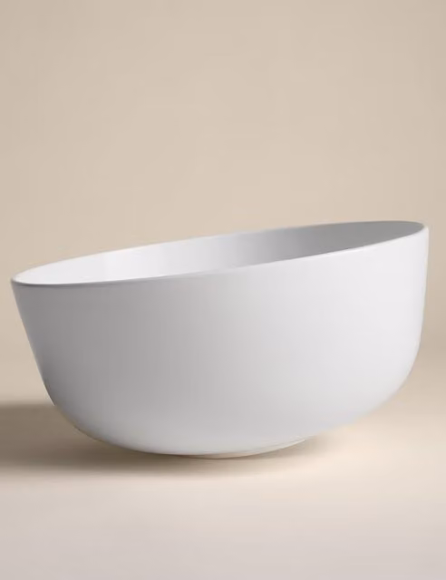 M&S Clarendon Large White Bone China Serving Bowl