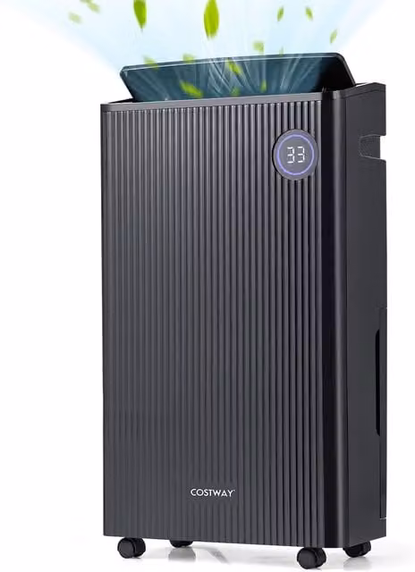 Costway Black Dehumidifier with 4 Modes including Sleep Mode and Timer