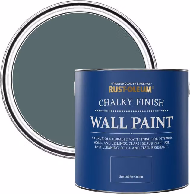 Rust-Oleum Deep Sea Matt Chalky Wall Paint, Blue/Green, 2.5 l – 1