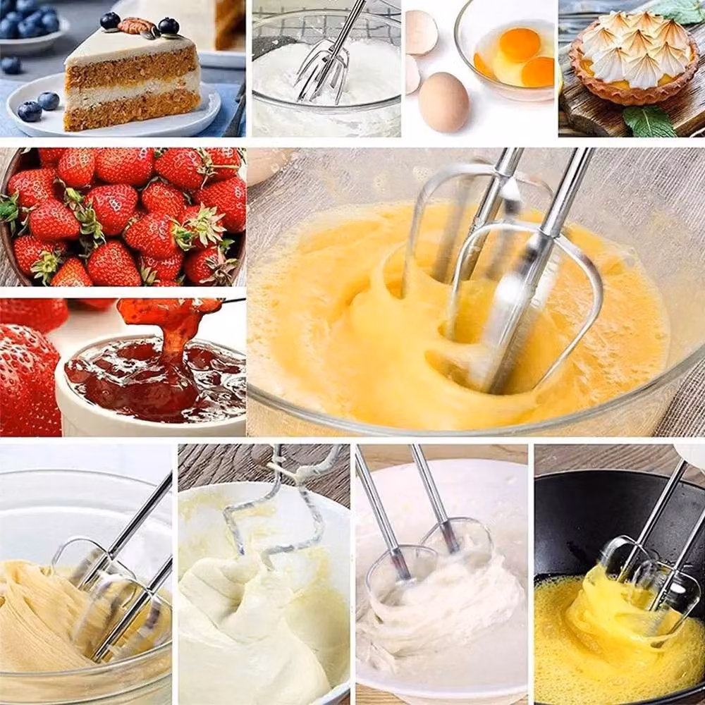 SPETLEK 7 Speed Electric Handheld Whisk and Stand Mixer in White and Multicolour – 3