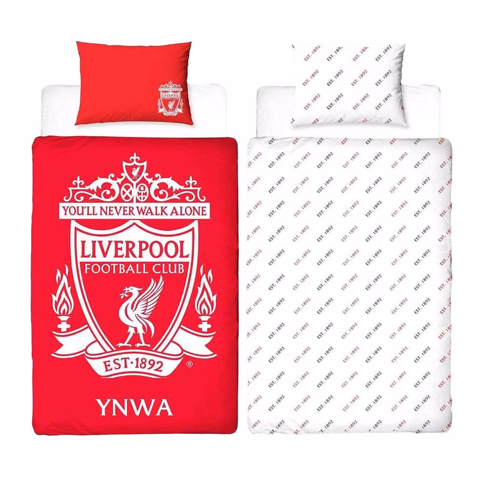 Liverpool FC You'll Never Walk Alone Reversible Duvet Set and Pillowcase in Red, Single, W: 90 cm, H: 200 cm – 2