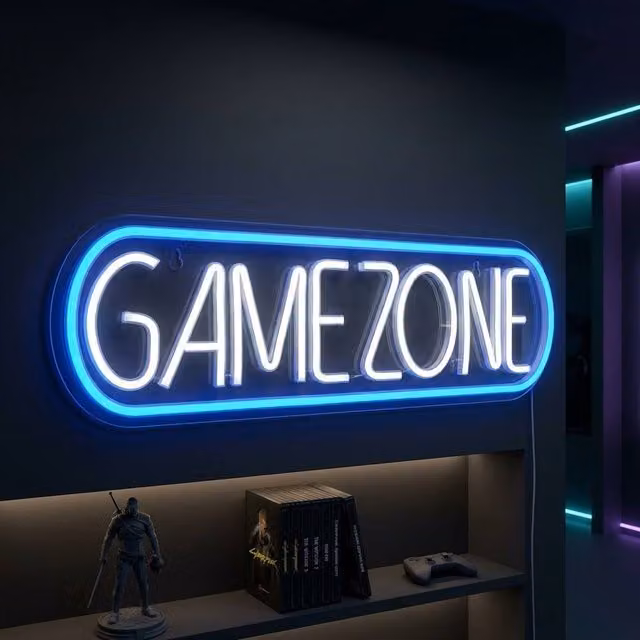 Garden Greatness NeonEsque Game Zone LV USB Neon Sign in Multicolour and Blue