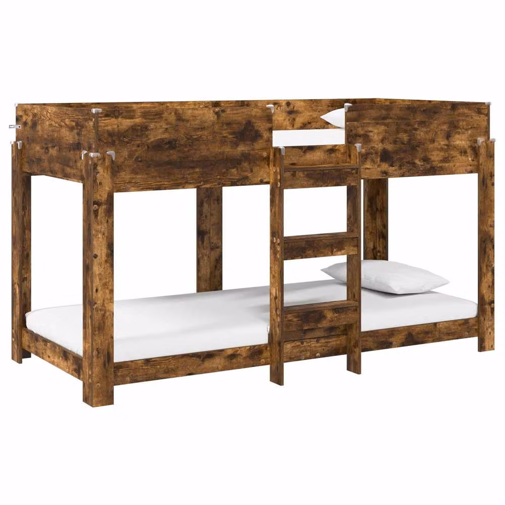 Berkfield Home Modern Two-Level Bunk Bed for Children in Smoked Oak Brown, W: 80 cm, L: 200 cm – 2