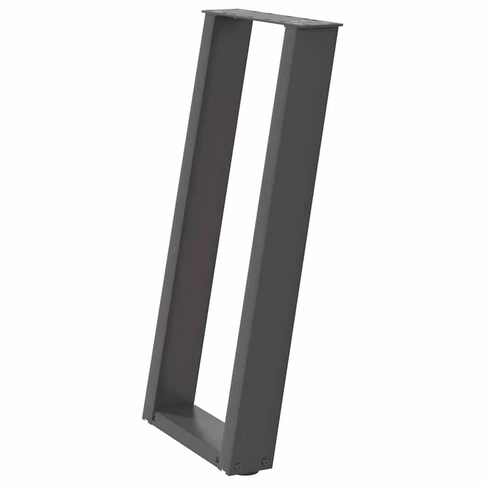 Berkfield Home U-Shaped Console Table Legs, 2 Pieces, Anthracite Black Steel, W: 38 cm, H: 72-73 cm – 2